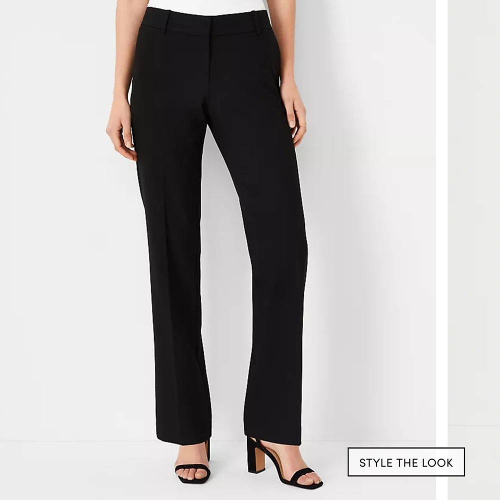 ANN TAYLOR Straight Pant Seasonless Wool Stretch Size 8 EUC $120 KL